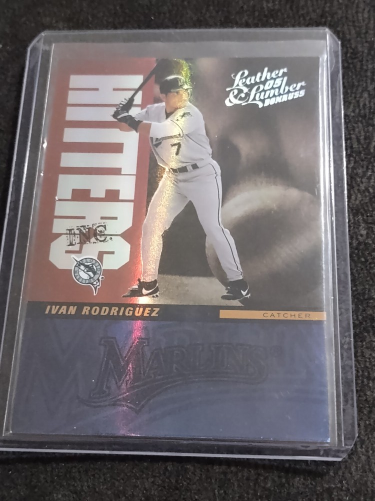 2005 Donruss Leather & Lumber Hitters Inc Silver 060/200 Ivan Rodriguez #HI-9