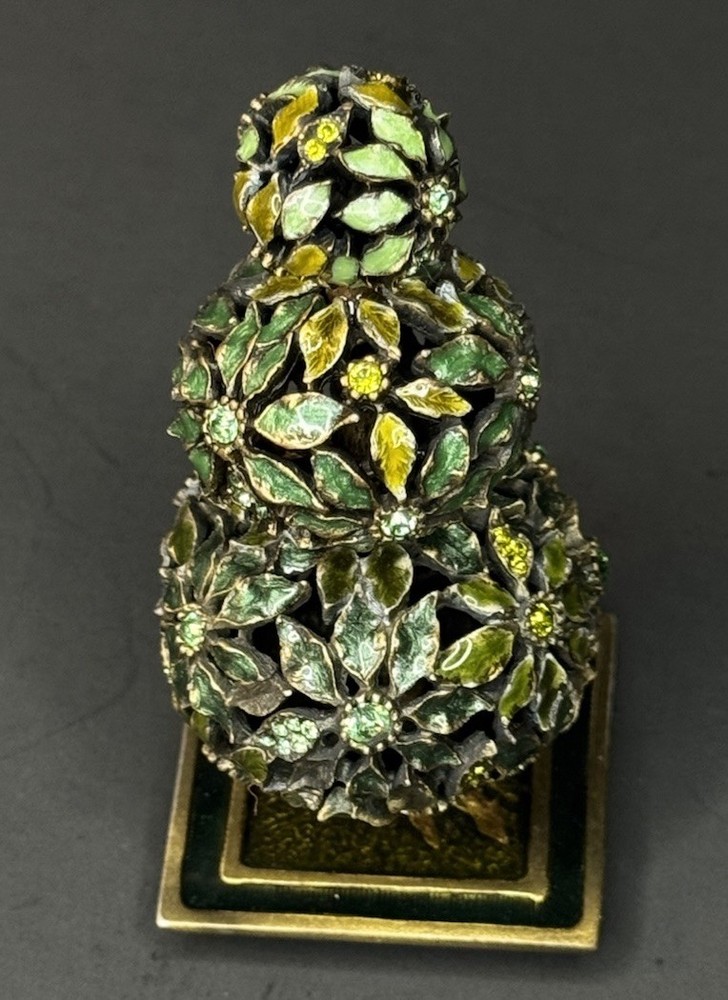 Jay Strongwater Jeweled Enameled Topiary Trinket Box Too Replacement Swarovski