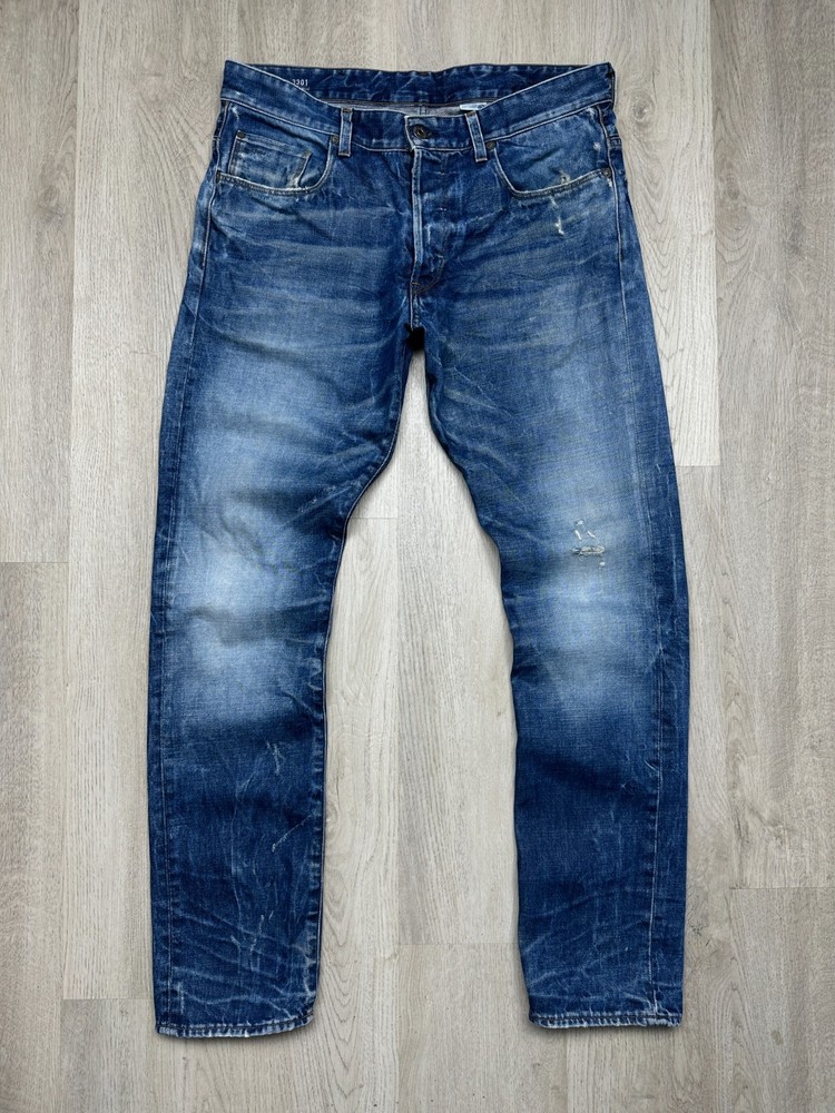 G Star Raw Mens 3301 Tapered Denim Pants Jeans Size 34