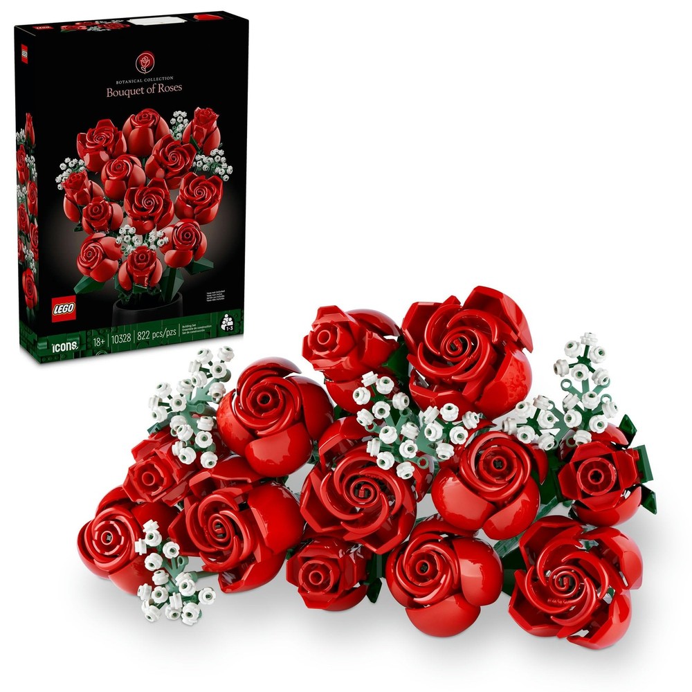 LEGO Botanical Rose Bouquet Building Kit for Birthdays & Mother's Day Gift 10328