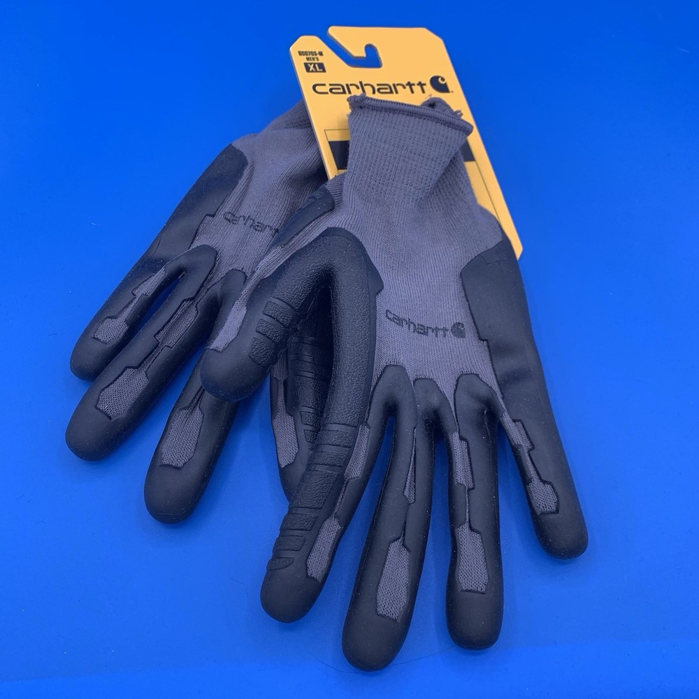 Carhartt C-Grip Rubber Gloves for Men Size XL Gray - Ready to Ship