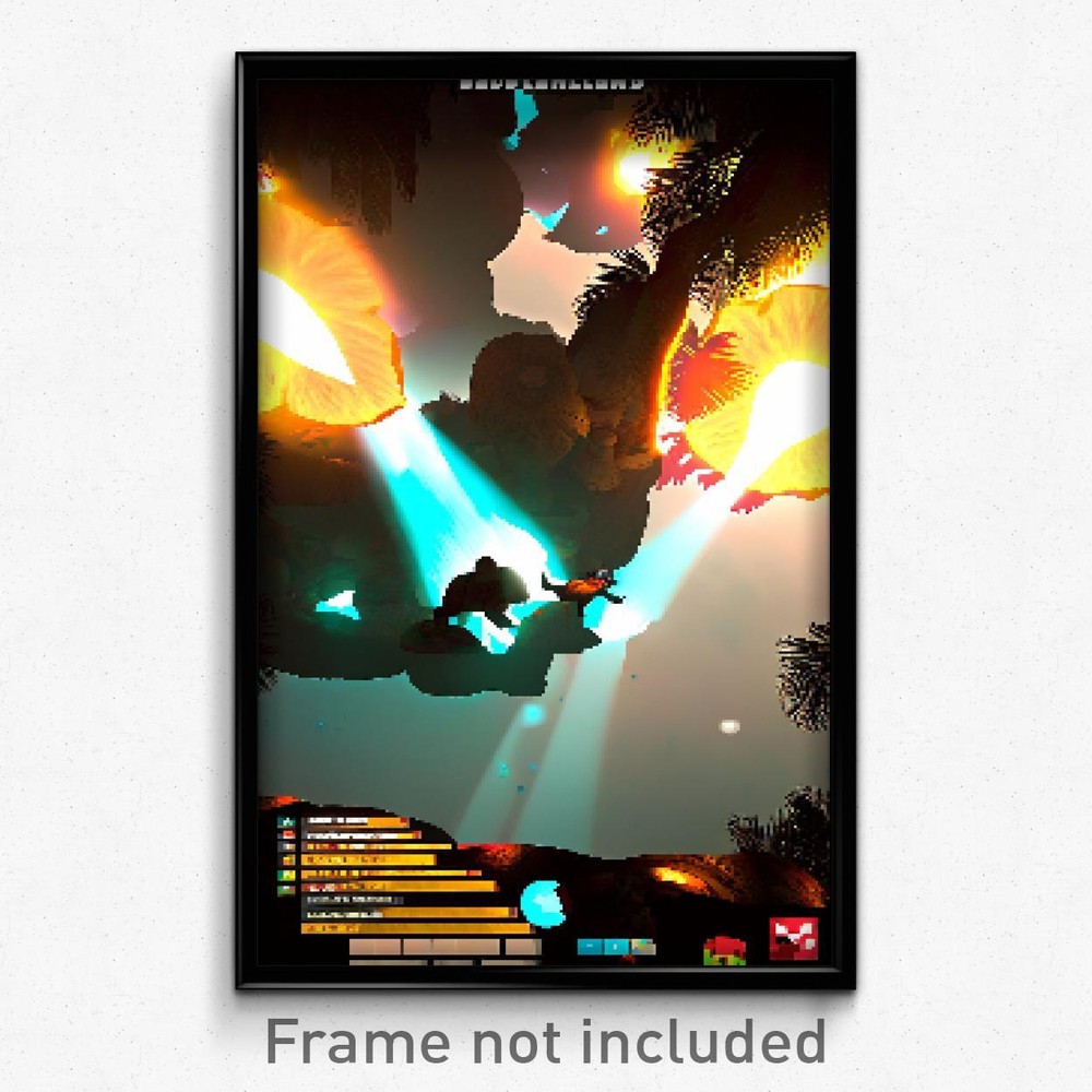 Pixel Art Poster of Authentic Badland in 8-Bit Psychedelic Video Game Style