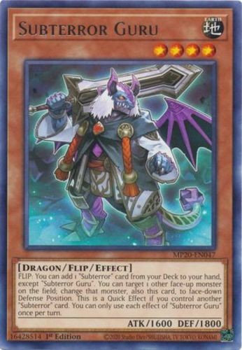 Subterror Guru MP20-EN047 Rare 1st Ed Moderately Played TCG Card