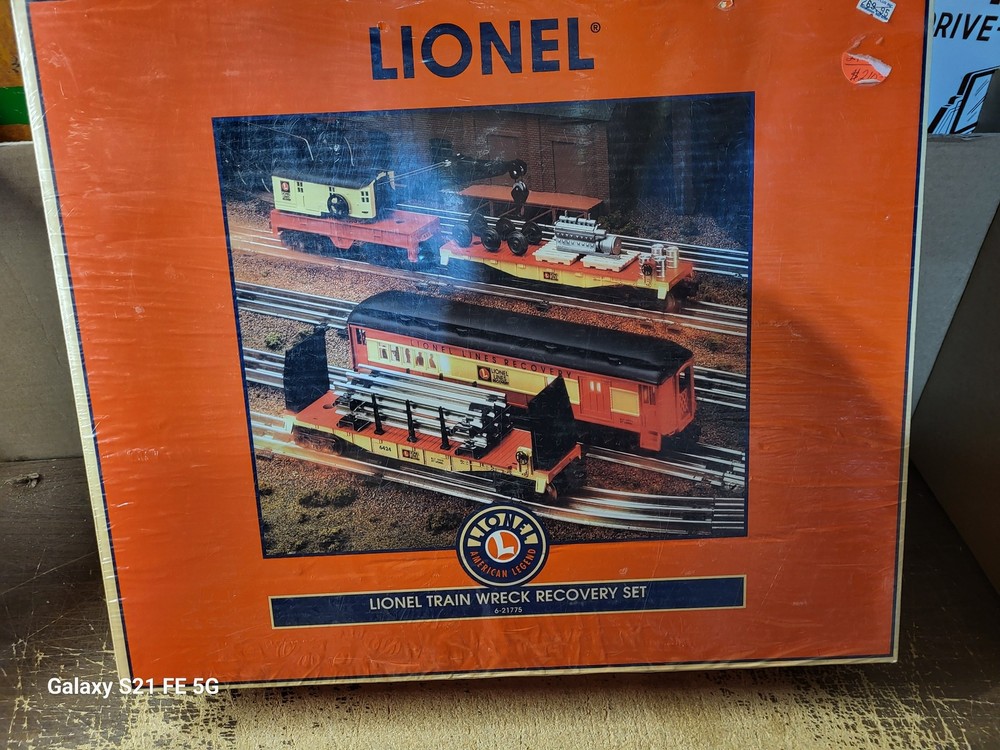Sealed Lionel Train Wreck Recovery Set O Scale 6-21775