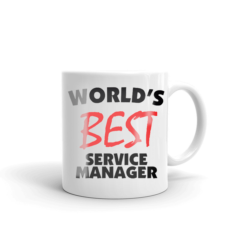 World's Best Service Manager Coffee Tea Ceramic Mug Office Work Cup Gift