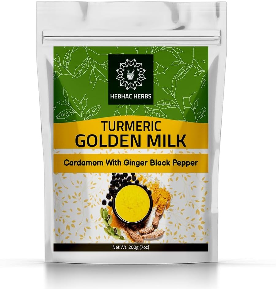 Turmeric Golden Milk Powder 200G with Turmeric Black Pepper Ginger Cardamom