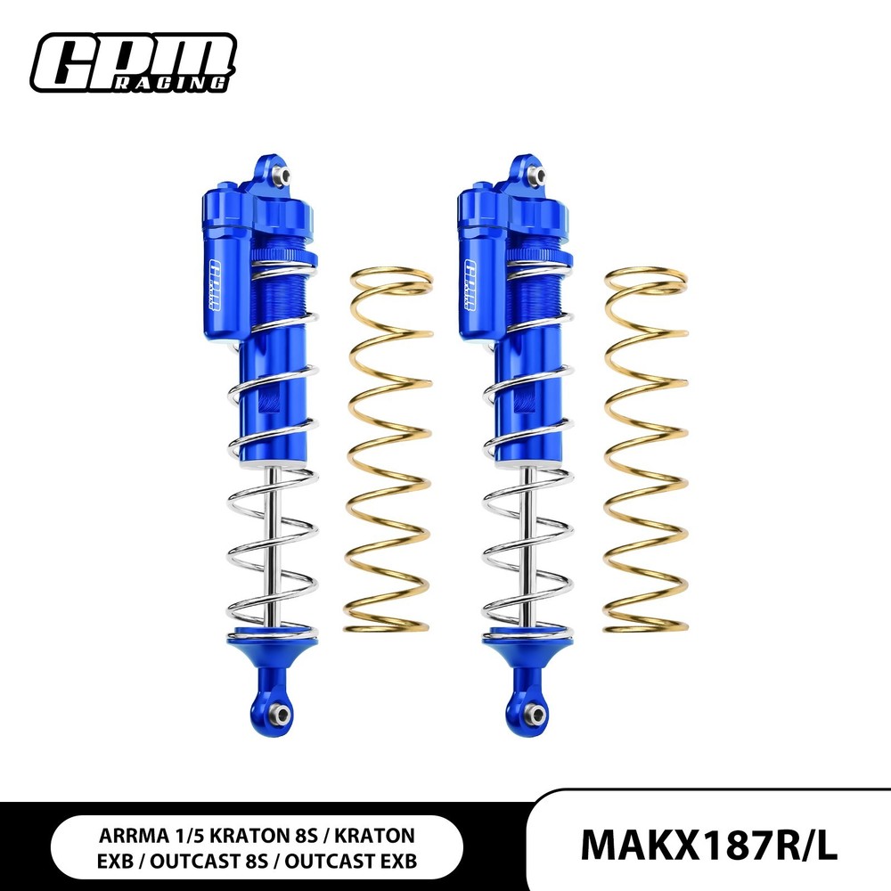 GPM Alloy Rear L-Shape Piggy Back Spring Dampers 187mm ARRMA 1/5 Kraton Outcast