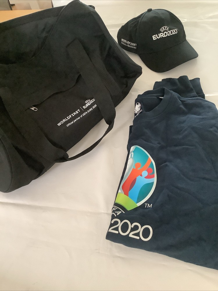 World First UEFA EURO 2020 Merchandise - Bag, Hoodie (Size XL) & Hat