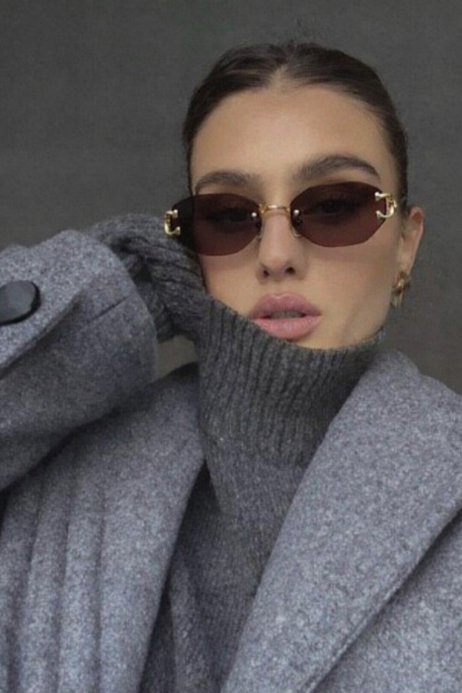 Cartier CT0029 RS Gold Frameless Sunglasses AUTHENTIC