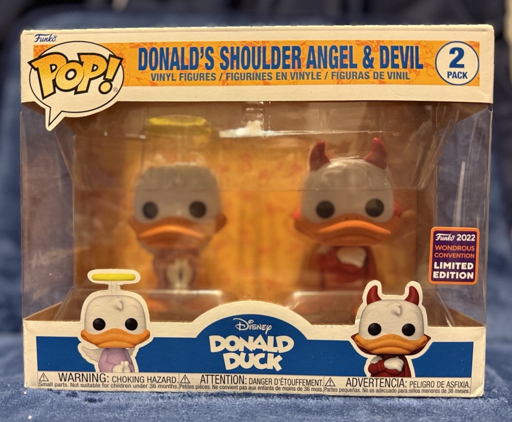 Disney Donald Duck Angel & Devil 2-Pack Funko Pop WonderCon Exclusive Hot Topic