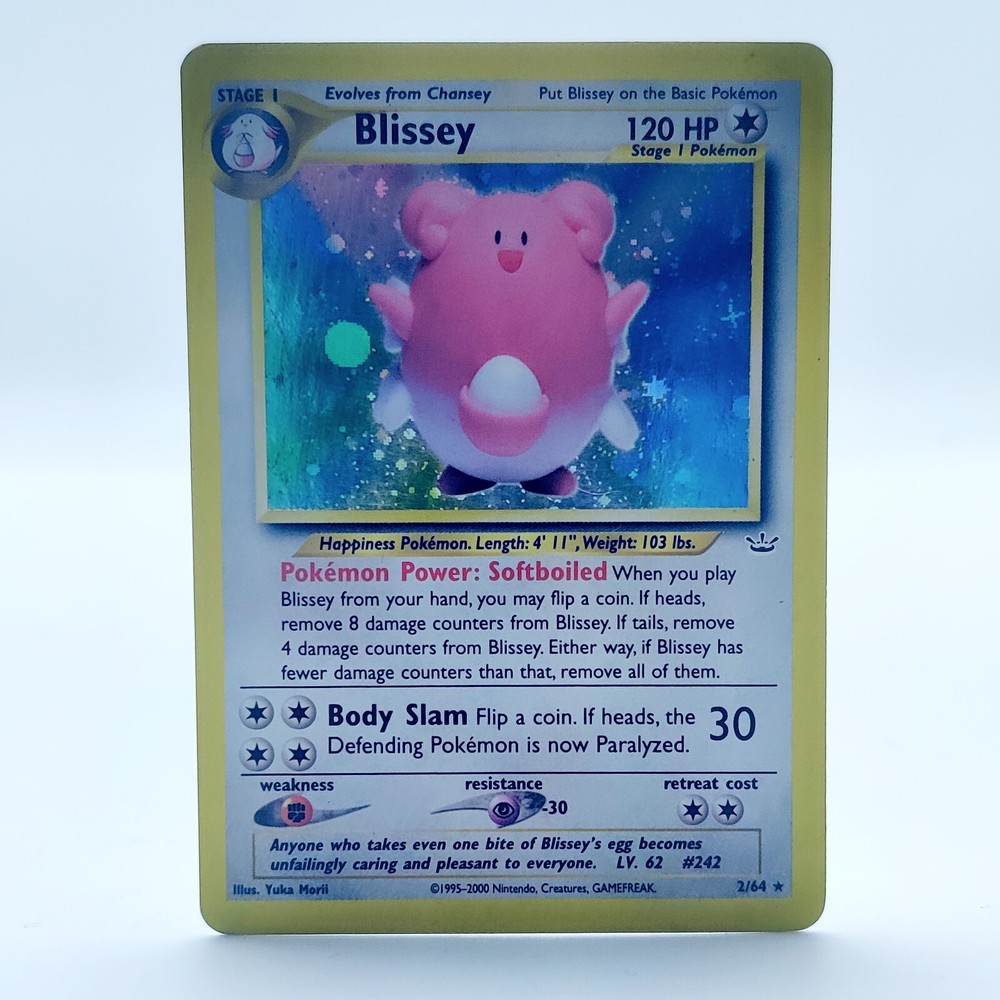 Holo Rare Neo Revelation Blissey 2/64 Pokemon Card 2001