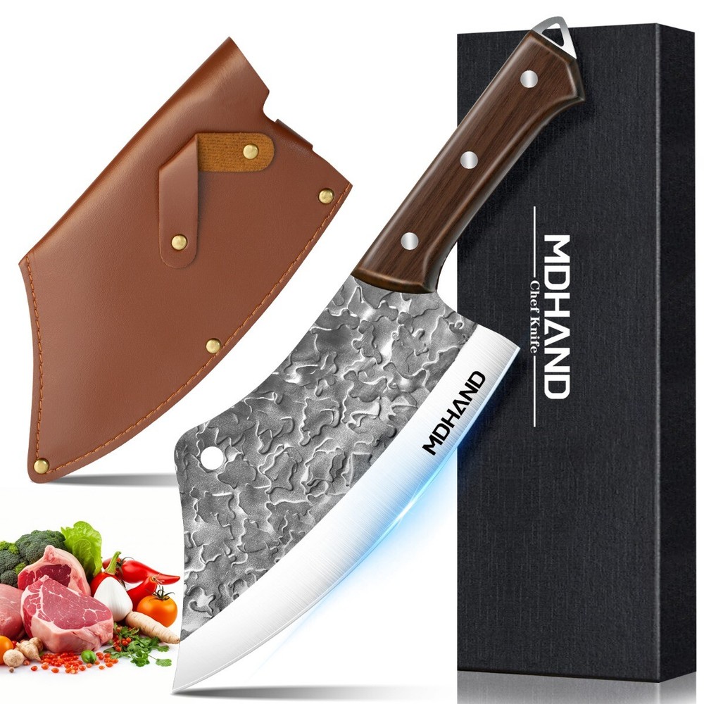 Meat Cleaver Knife Heavy Duty 7'' Axe Bone Chopper Knife Kitchen Butcher Knife