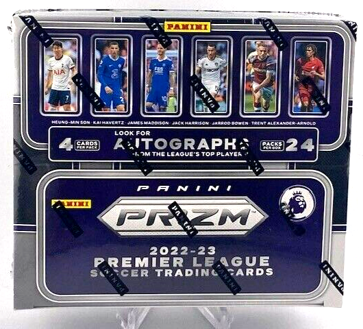 2022-23 PANINI PRIZM EPL PREMIER LEAGUE SOCCER FACTORY SEALED RETAIL BOX AUTO V3