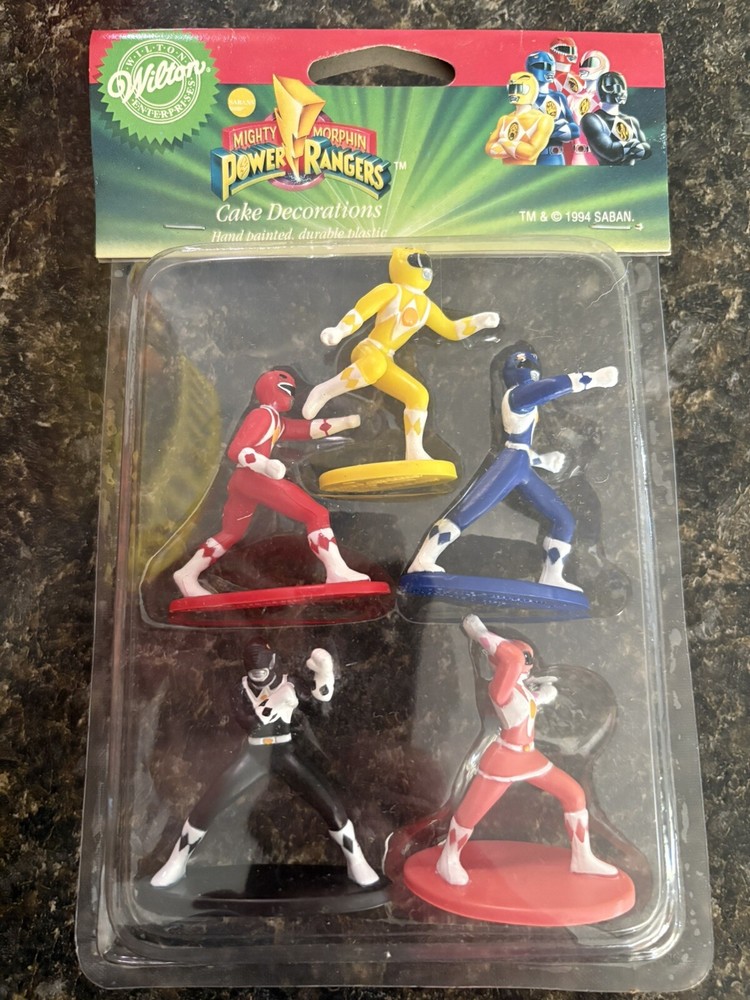 Wilton Mighty Morphin Power Rangers Cake Toppers RARE 1994 Saban New