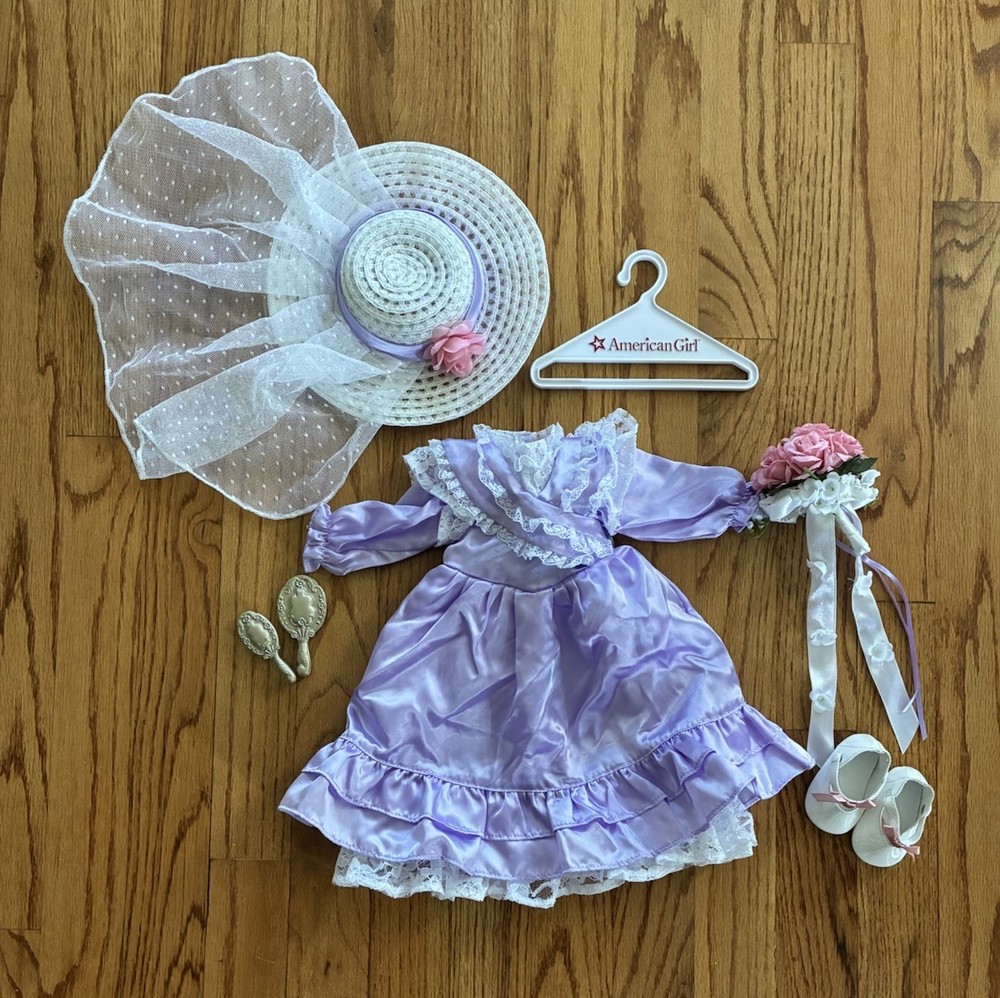 American Girl Doll Samantha Retired Bridesmaid Outfit and Accessories