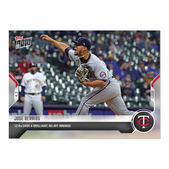 2021 Topps NOW Jose Berrios #20 Minnesota Twins Presale Limited PR 419-image