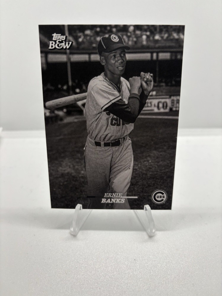 ERNIE BANKS 2024 Topps Black & White  Vault HOF Legend SP #106 Chicago Cubs