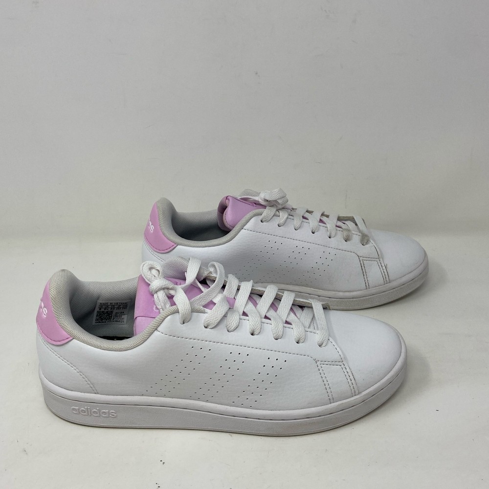 adidas Advantage White/Bliss Lilac Women’s Sneakers Size 8