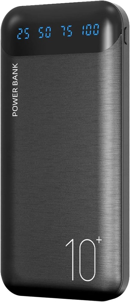 10000mAh Slim Power Bank with Dual 2.4A USB Fast Charging