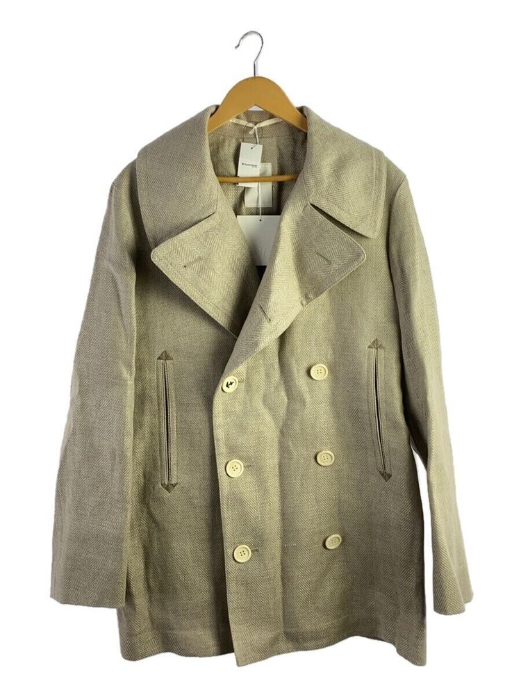 Hum Vent Herringbone P Coat/Pea Coat/3/Linen/Beg/Hv303003Er// 9943