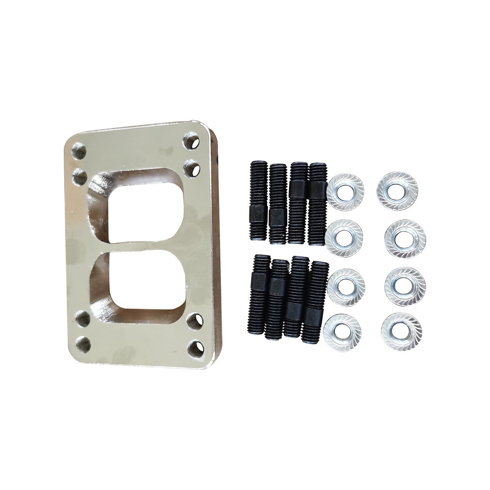 T6 to T4 turbo inlet adapter flange 1/2 inch undivided header CS to divided manifold