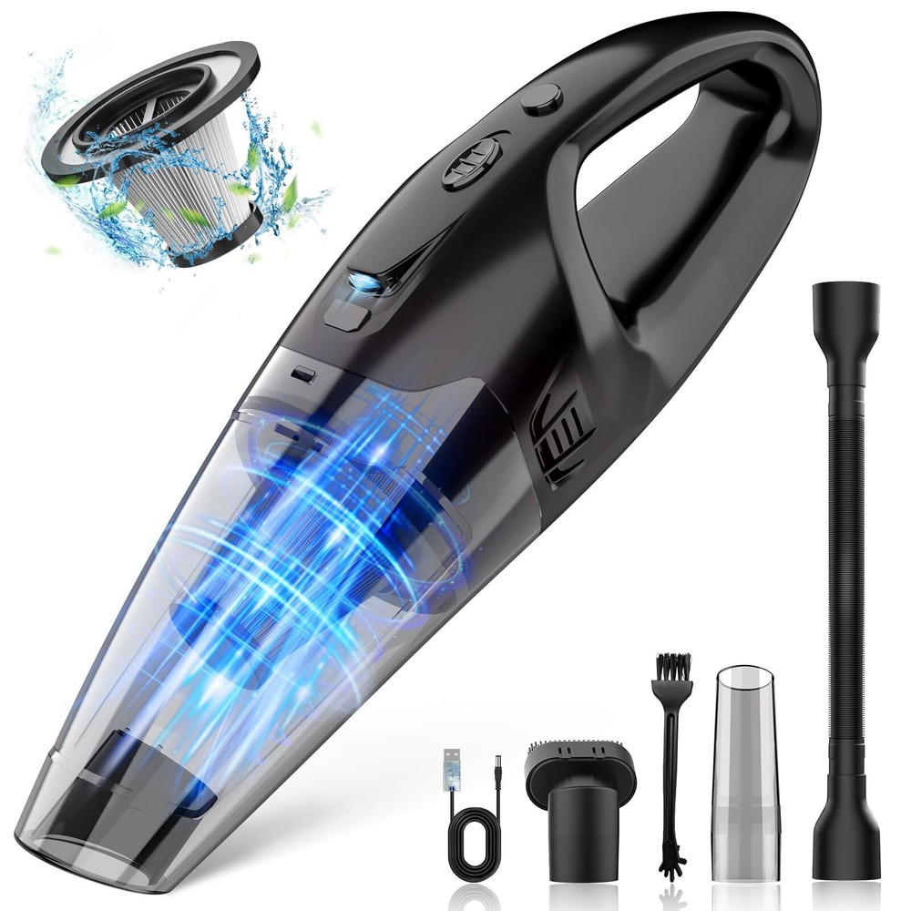 Handheld Vacuum Cordless Rechargeable, Lightweight Mini Car Vacuums, Hand Vac...