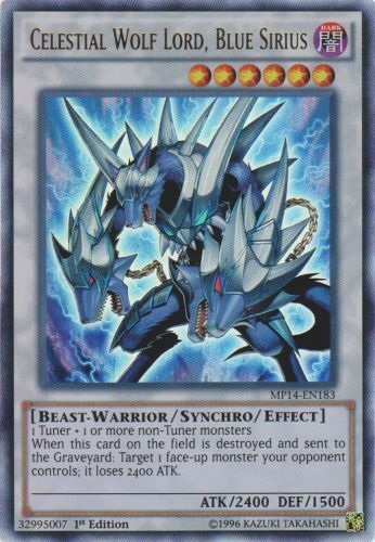 Celestial Wolf Lord Blue Sirius MP14-EN183 Ultra Rare 1st Edition x1 Limited