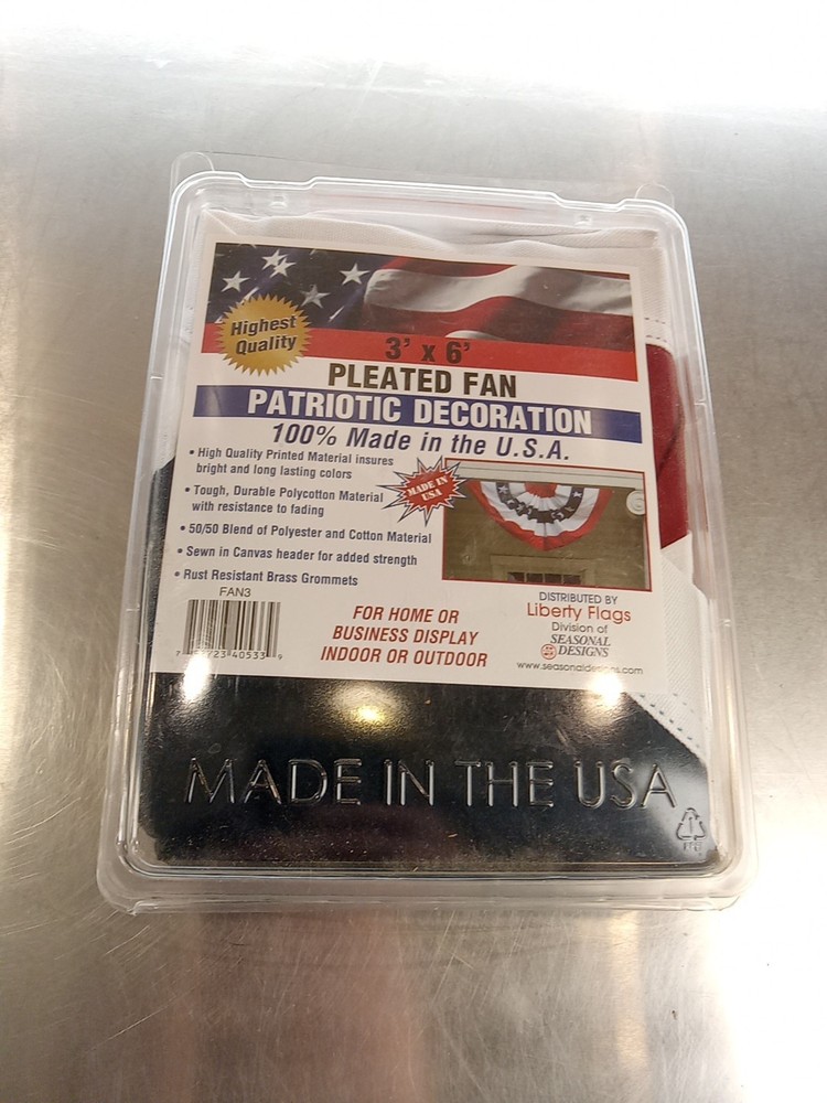 American Polycotton Fan Flag 3x6Ft Seasonal Designs FAN3-image