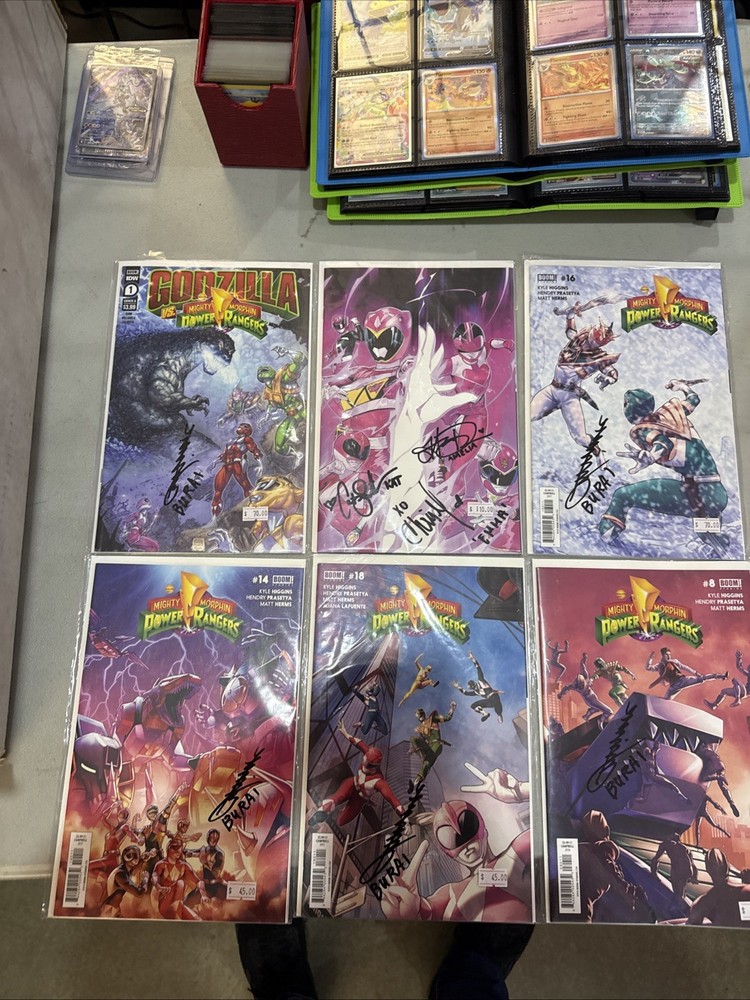 Mighty Morphin Power Rangers Signed Comic Lot – 6 Issues BOOM! Studios NM
