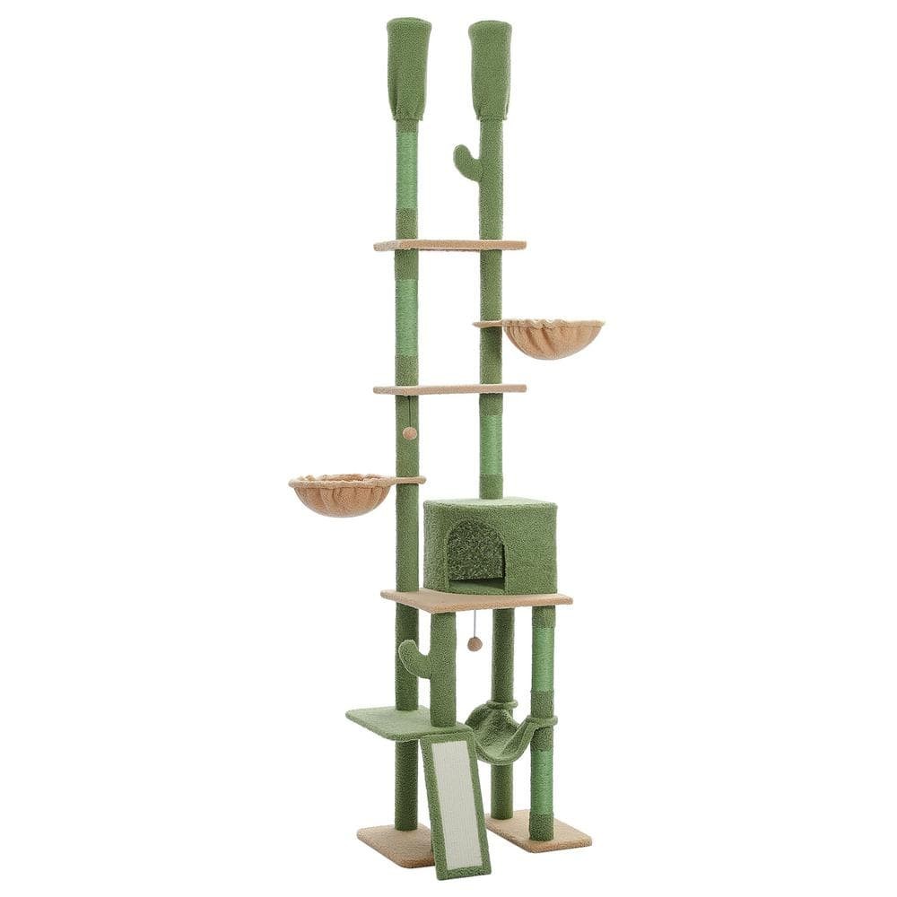 Medium To Large Cat Cactus Cat Tree Floor To Ceiling Cat Tower With Adjustable H