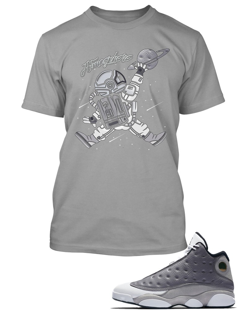 Spaceman Graphic Tee to Match Air Jordan 13 Atmosphere Grey for Men Big & Tall Sizes  