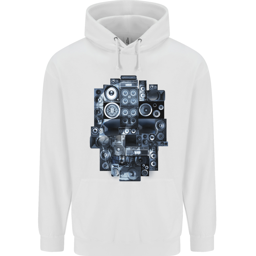 Speaker Skull Music Hi-Fi Mens 80% Cotton Hoodie