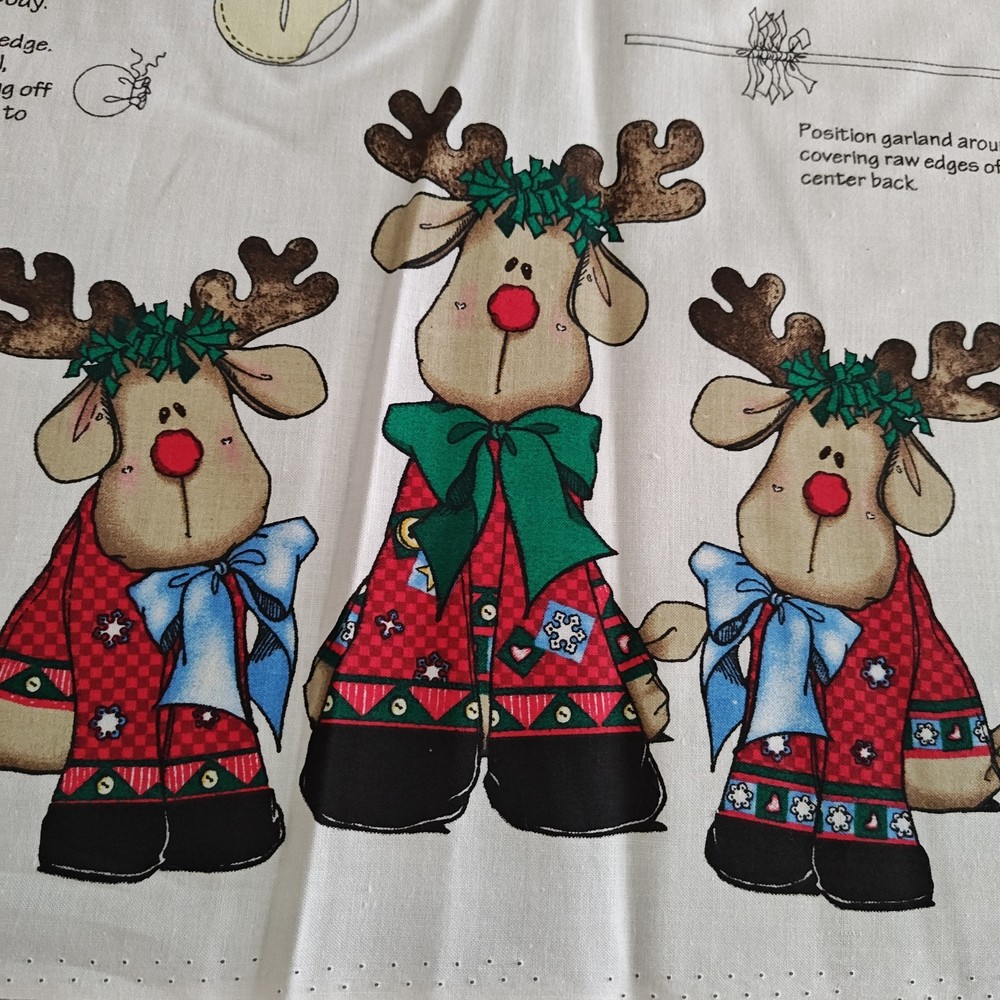 Daisy Kingdom Rockin' Rudy Fold-Up Reindeer Dolls Fabric Panel Cut and Sew