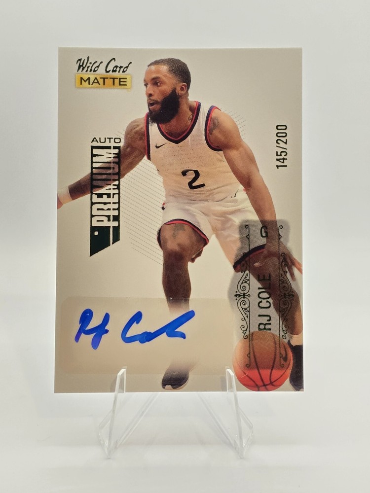 Wild Card Matte RJ Cole Premium Auto #/200 Blue Ink