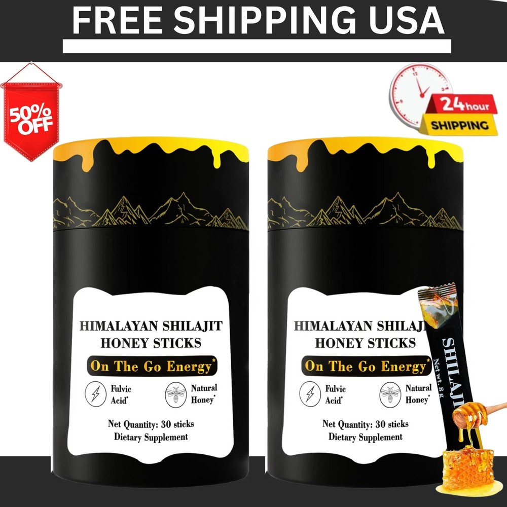 Pure Himalayan Shilajit Sticks with Organic Honey – Natural Energy Boost, 2-Pack