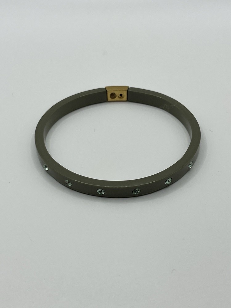 J. Crew Rhinestone Green Bangle Bracelet