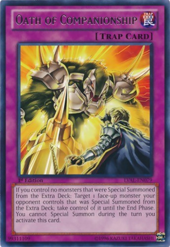 Oath of Companionship LVAL-EN079 Rare Unlimited Moderately Played