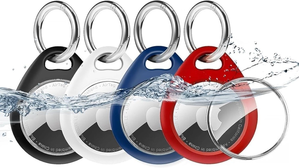 4 Pack Waterproof TPU Keychain Case for Apple AirTag