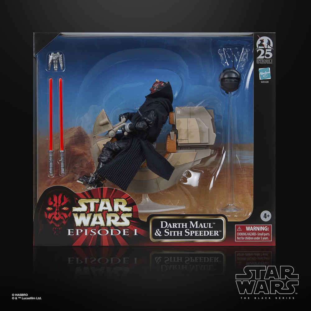 2024 SDCC Hasbro Exclusive Star Wars Black Series Darth Maul & Sith Speeder