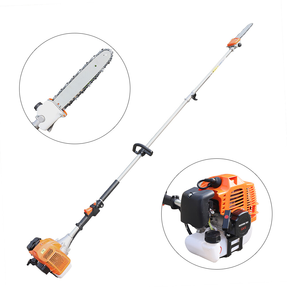 52CC Gas-Powered 2-Stroke Chainsaw Pole Pruner for Tree Trimming and Pruning