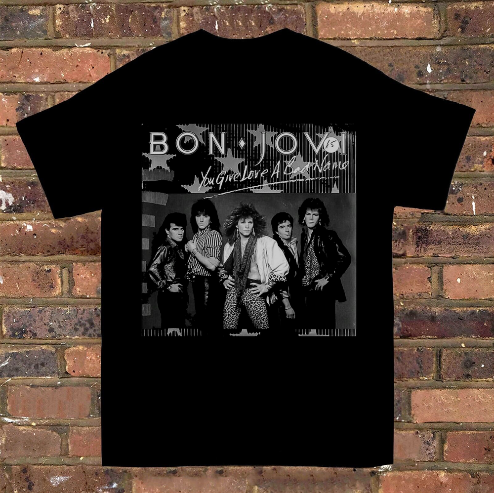 Bon Jovi Short Sleeve Cotton T- Shirt Unisex Short Sleeve All Size S to 2345XL