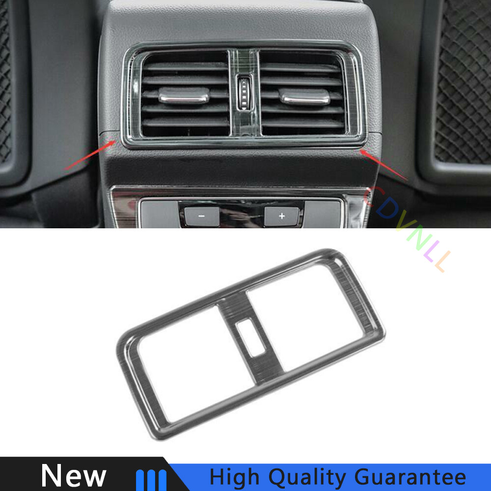 Fit For Audi Q5 2018-2021 Black Titanium Car Back Row Air Outlet Vent Cover Trim