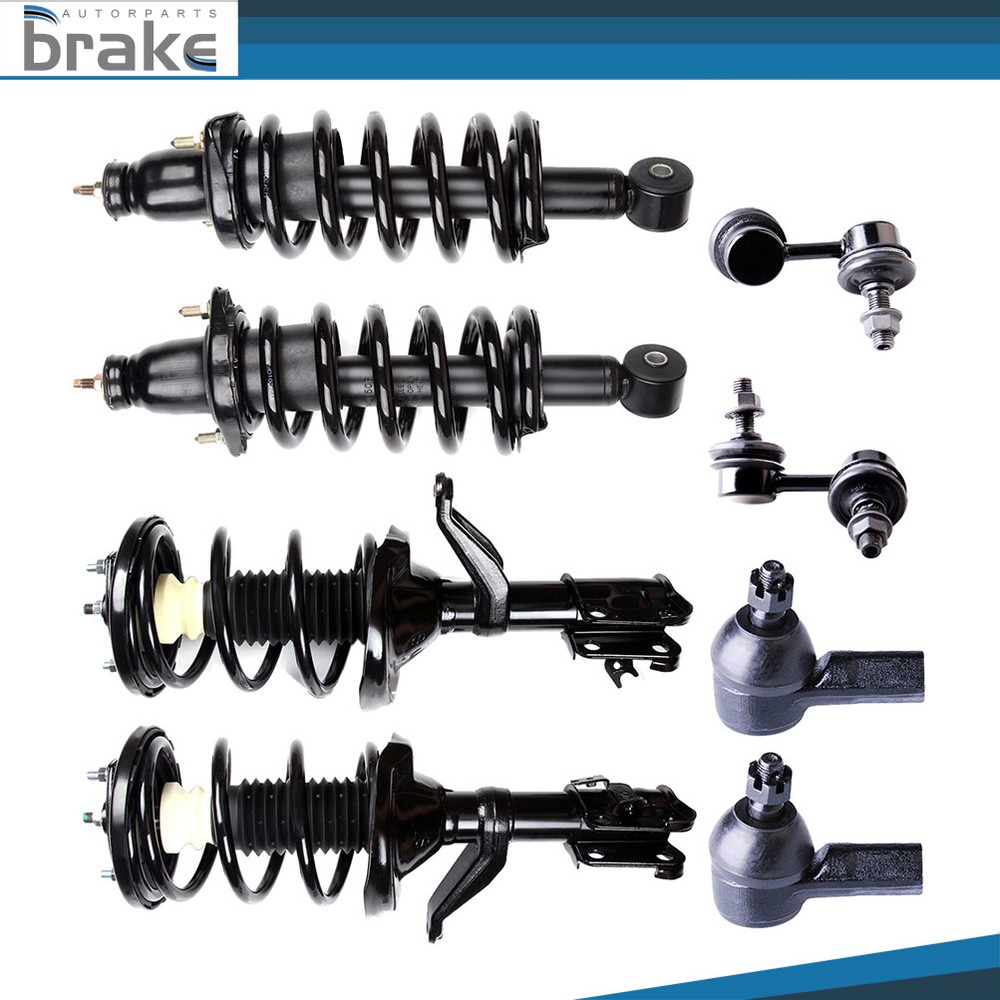 2002-2006 Honda CR-V Front Rear Suspension Strut Coil Spring Sway Bar Tie Rod Kit
