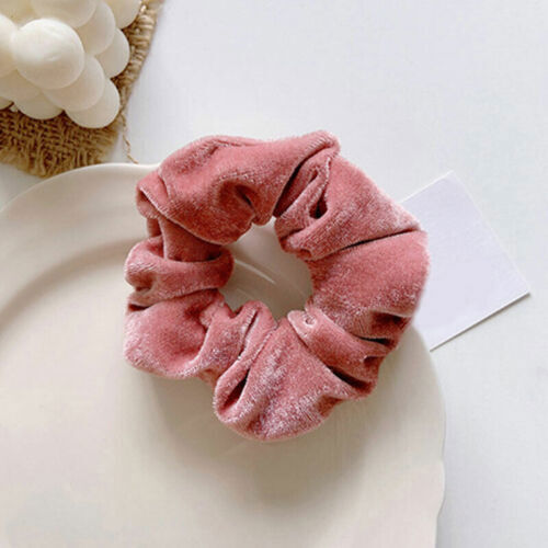 Big Velvet Scrunchies for Women - Soft Elastic Hair Ties & Bands