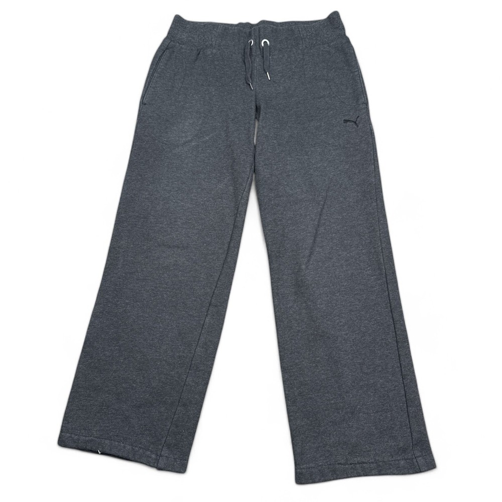 PUMA Fleece Running Pants Womens Size XS Gray Straight Leg Athleisure Gym