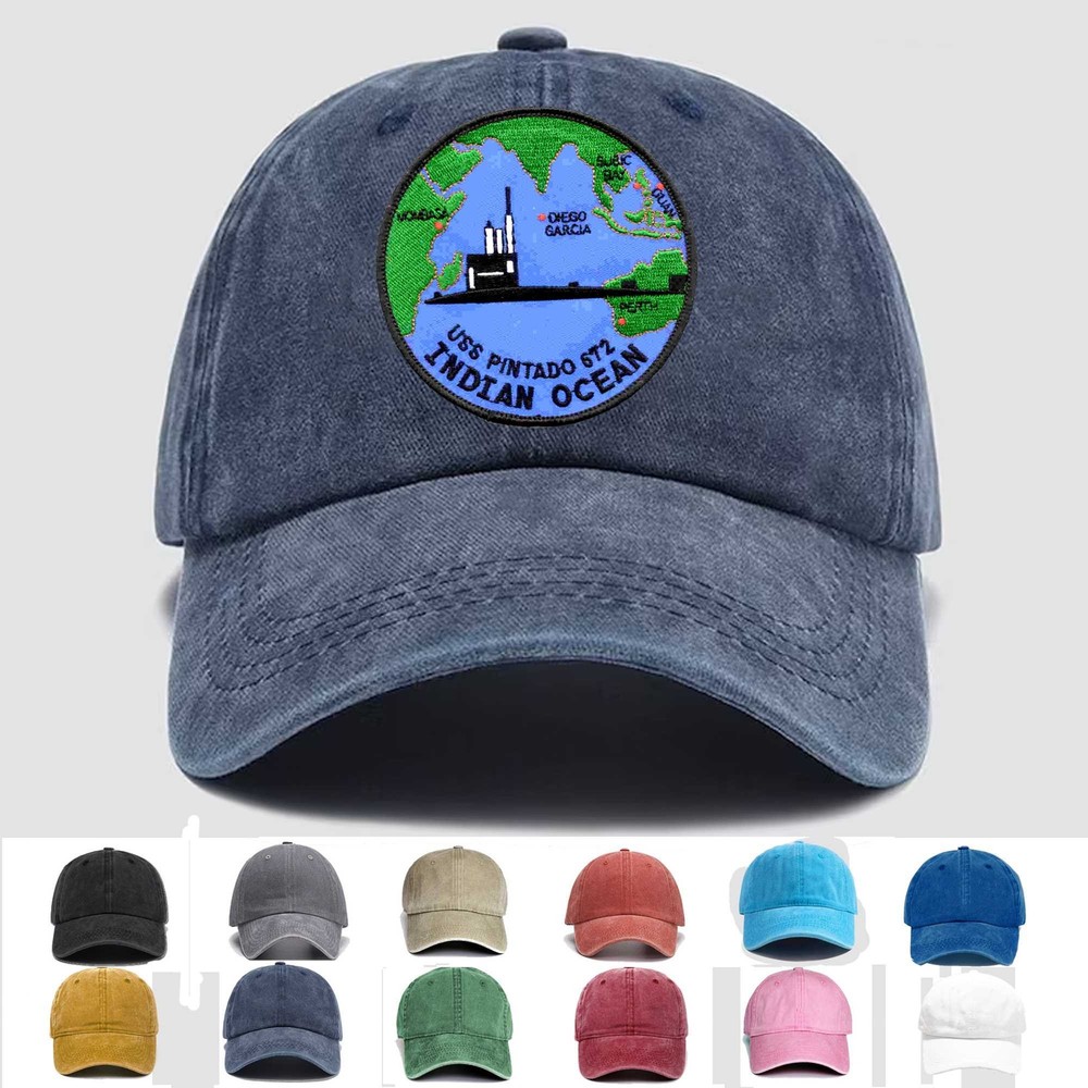 Custom Personalization Embroidered Hat SSN-672 USS Pintado, Veteran Cap, Gift