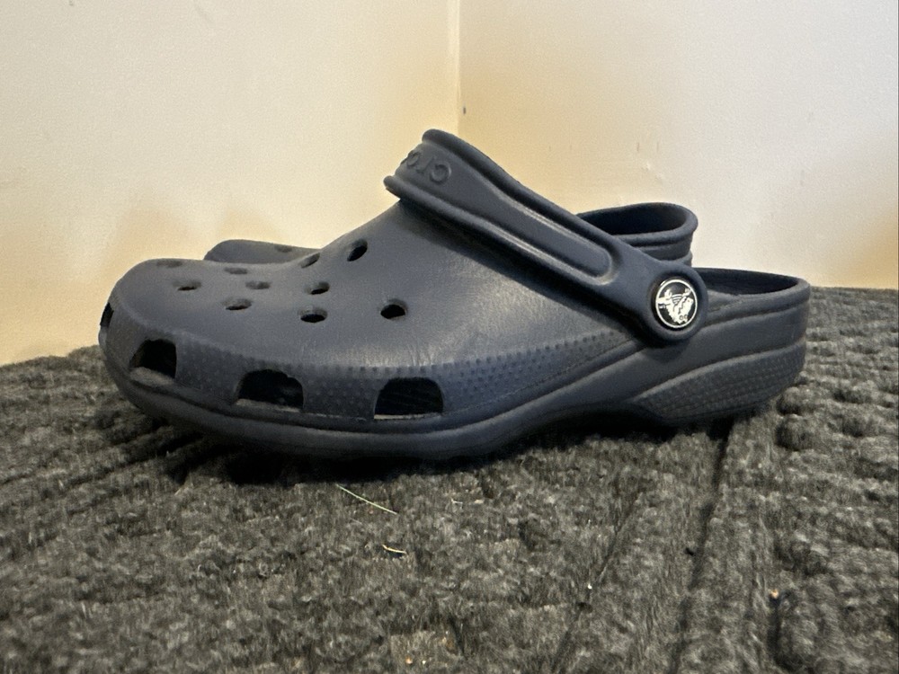 Navy Blue Crocs Classic Comfort Clogs Unisex Size Mens 5 Womens 7
