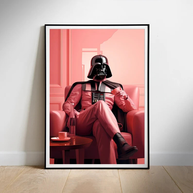 Star Wars Darth Vader Coffee Fan Art Movie Poster Print