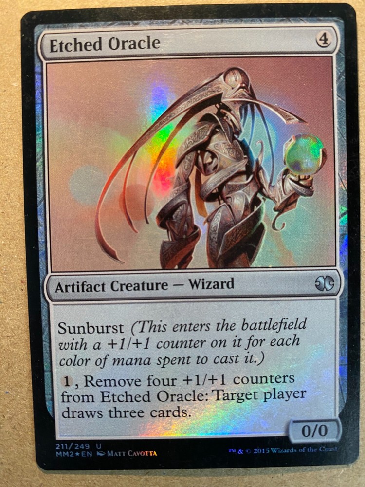 MTG 1x FOIL Etched Oracle Modern Masters 2015 Magic the Gathering Card x1 NM