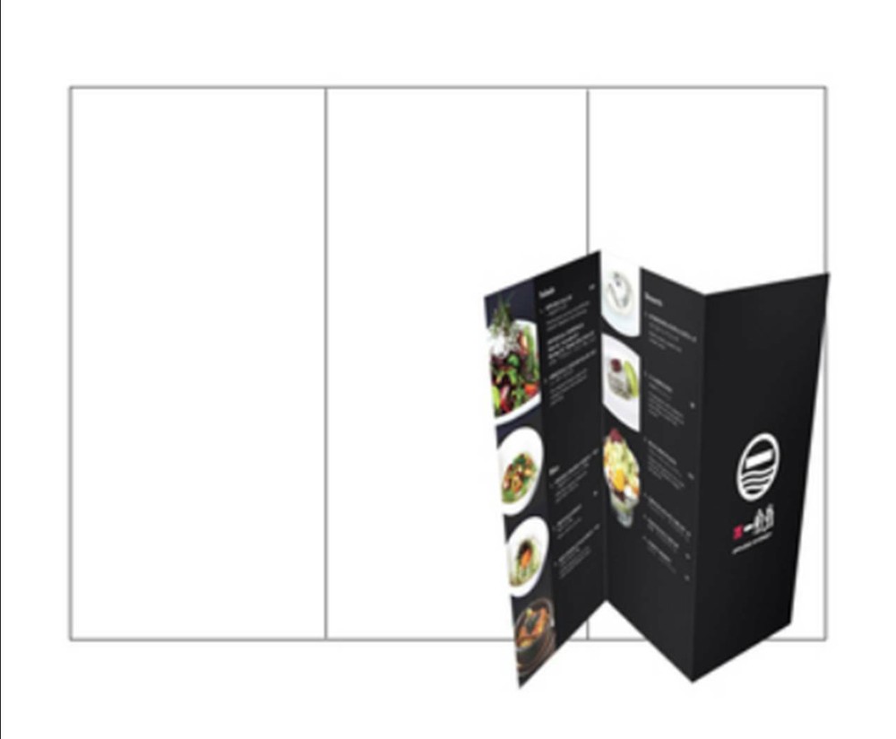 Blank Tri-Fold Brochure (No-Tear 5.6x11) 1-UP on 12